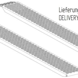 Paire de rampes en aluminium de 200cm - Charge max 400kg
