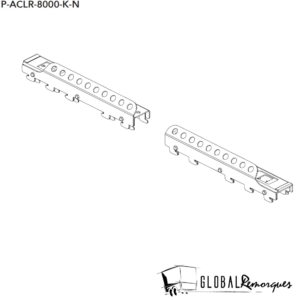 Cales de roues à profil bas 55mm par paire BJT - P-ACLR-8000-K-N