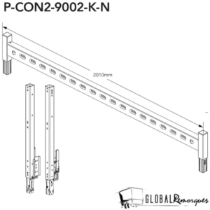 Porte Echelle Connect & General Plant BJT largeur 2m - P-CON2-9002-K-N