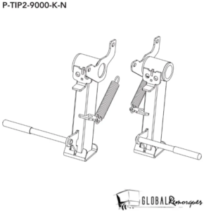 Paire de béquilles coup de pied Tipper BJT - P-TIP2-9000-K-N