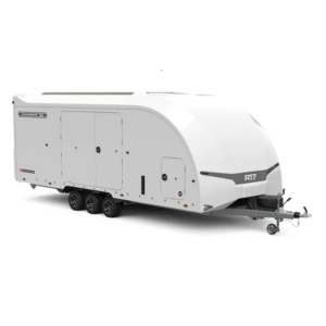 BRIAN JAMES Race Transporter 7 RT7 Blanche 600×230 / 3 essieux / Roues 10 pouces / 3500kg – 397-6023-35-3-10-W
